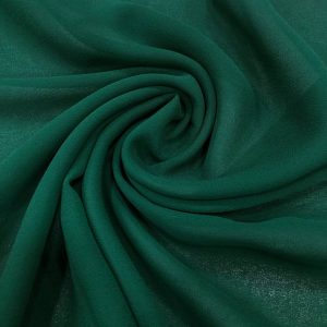 Emerald Green Plain Dyed Georgette Fabric